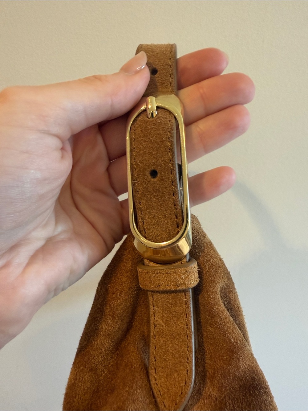 J. Crew Berkeley small shoulder bag in suede in sun-kissed ta - Picture 11 of 13